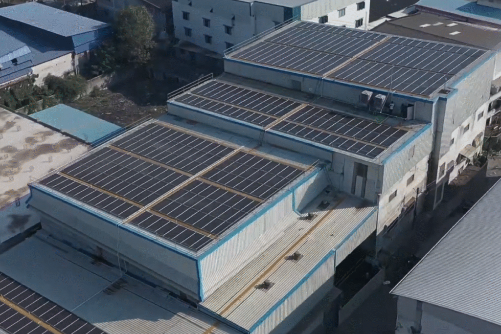 Rooftop solar installation at KIM